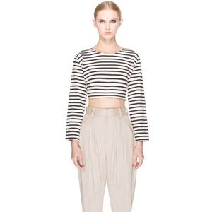 ALICE AND OLIVIA striped crop top